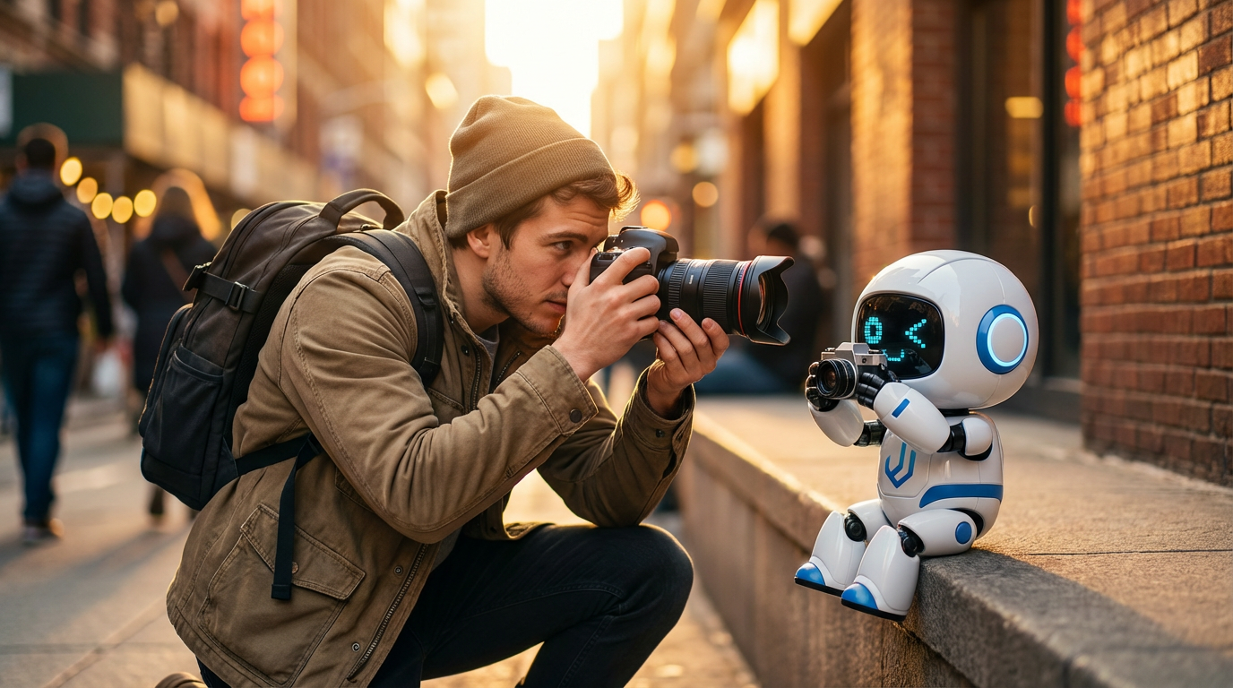 Cinematic Robot Lifestyle Photography